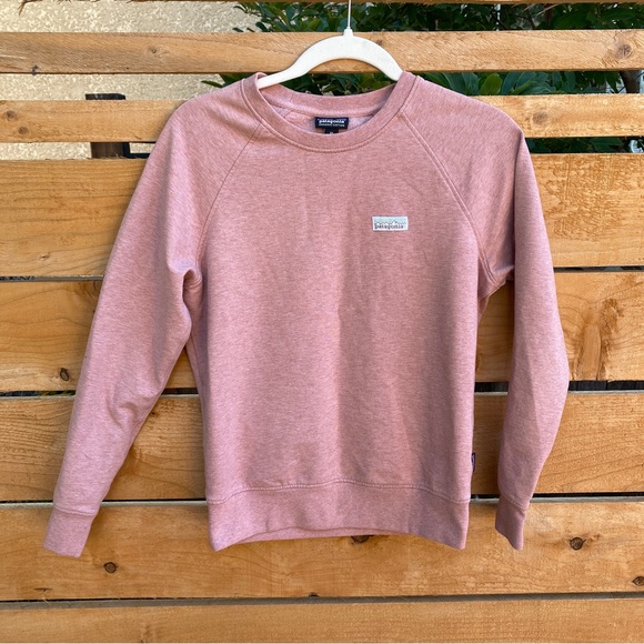 Patagonia Sweaters - Patagonia Scotch Pink Ahnya Crew Sweatshirt Size XS